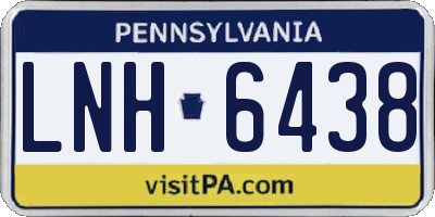 PA license plate LNH6438