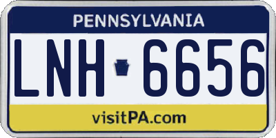 PA license plate LNH6656