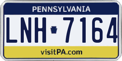 PA license plate LNH7164
