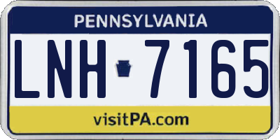 PA license plate LNH7165