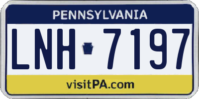 PA license plate LNH7197