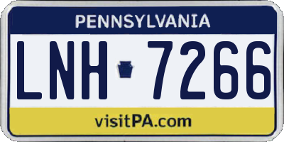 PA license plate LNH7266