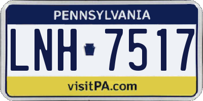 PA license plate LNH7517