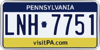 PA license plate LNH7751