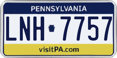 PA license plate LNH7757