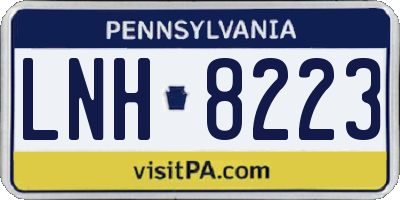 PA license plate LNH8223