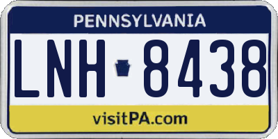 PA license plate LNH8438