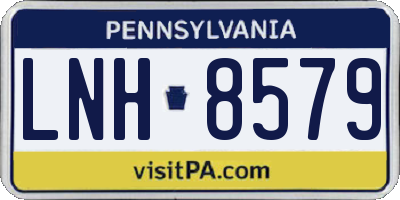 PA license plate LNH8579