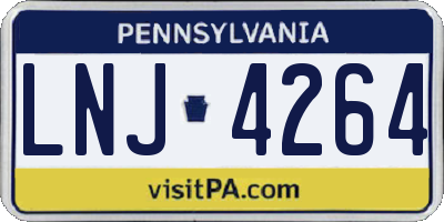PA license plate LNJ4264