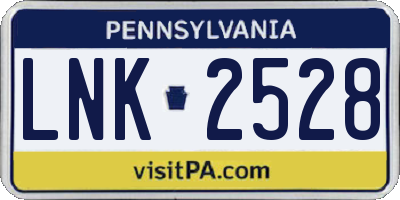 PA license plate LNK2528