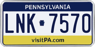 PA license plate LNK7570