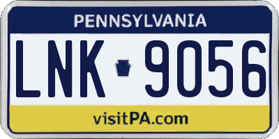PA license plate LNK9056