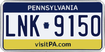 PA license plate LNK9150