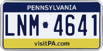 PA license plate LNM4641