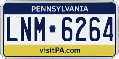 PA license plate LNM6264