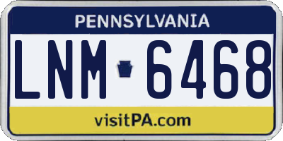 PA license plate LNM6468