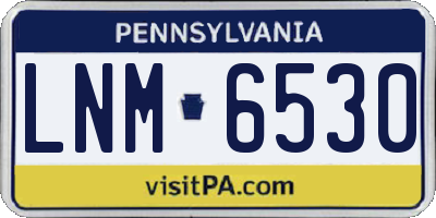 PA license plate LNM6530