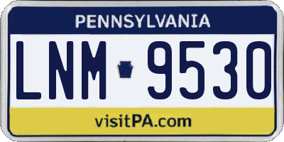 PA license plate LNM9530