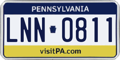 PA license plate LNN0811