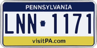PA license plate LNN1171