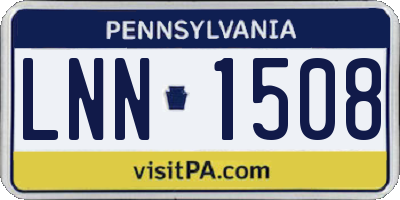 PA license plate LNN1508