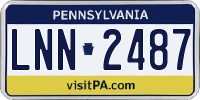 PA license plate LNN2487