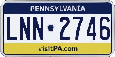 PA license plate LNN2746