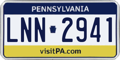 PA license plate LNN2941