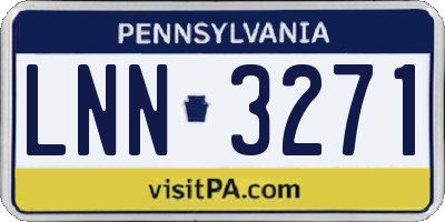 PA license plate LNN3271