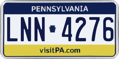 PA license plate LNN4276