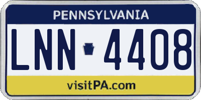 PA license plate LNN4408