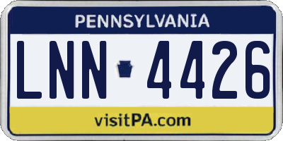 PA license plate LNN4426