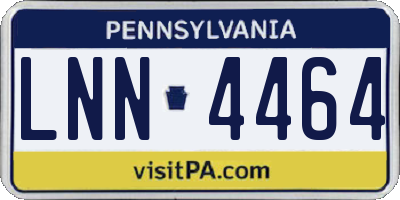 PA license plate LNN4464