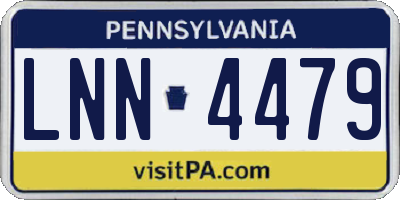 PA license plate LNN4479