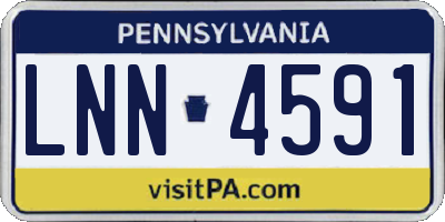 PA license plate LNN4591