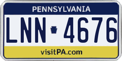 PA license plate LNN4676