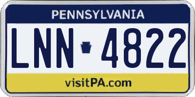 PA license plate LNN4822