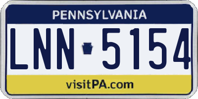 PA license plate LNN5154