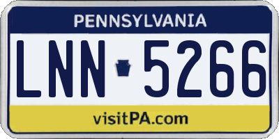 PA license plate LNN5266