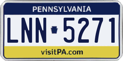 PA license plate LNN5271