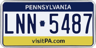 PA license plate LNN5487
