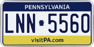 PA license plate LNN5560