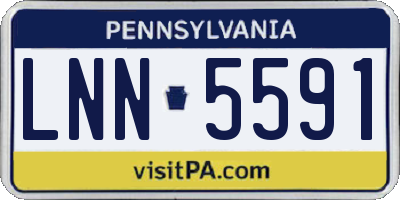 PA license plate LNN5591