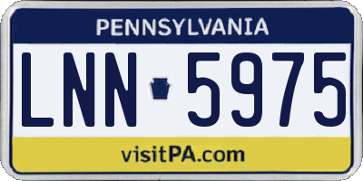 PA license plate LNN5975