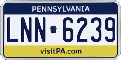 PA license plate LNN6239