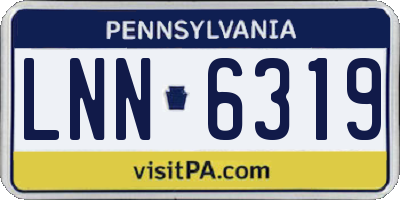 PA license plate LNN6319