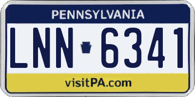 PA license plate LNN6341