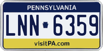 PA license plate LNN6359