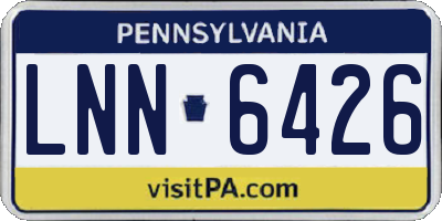 PA license plate LNN6426