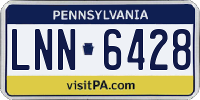 PA license plate LNN6428